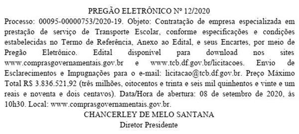 Extrato DODF 17/08/2020