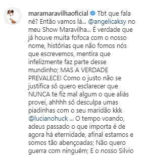 Comentário de Mara Maravilha