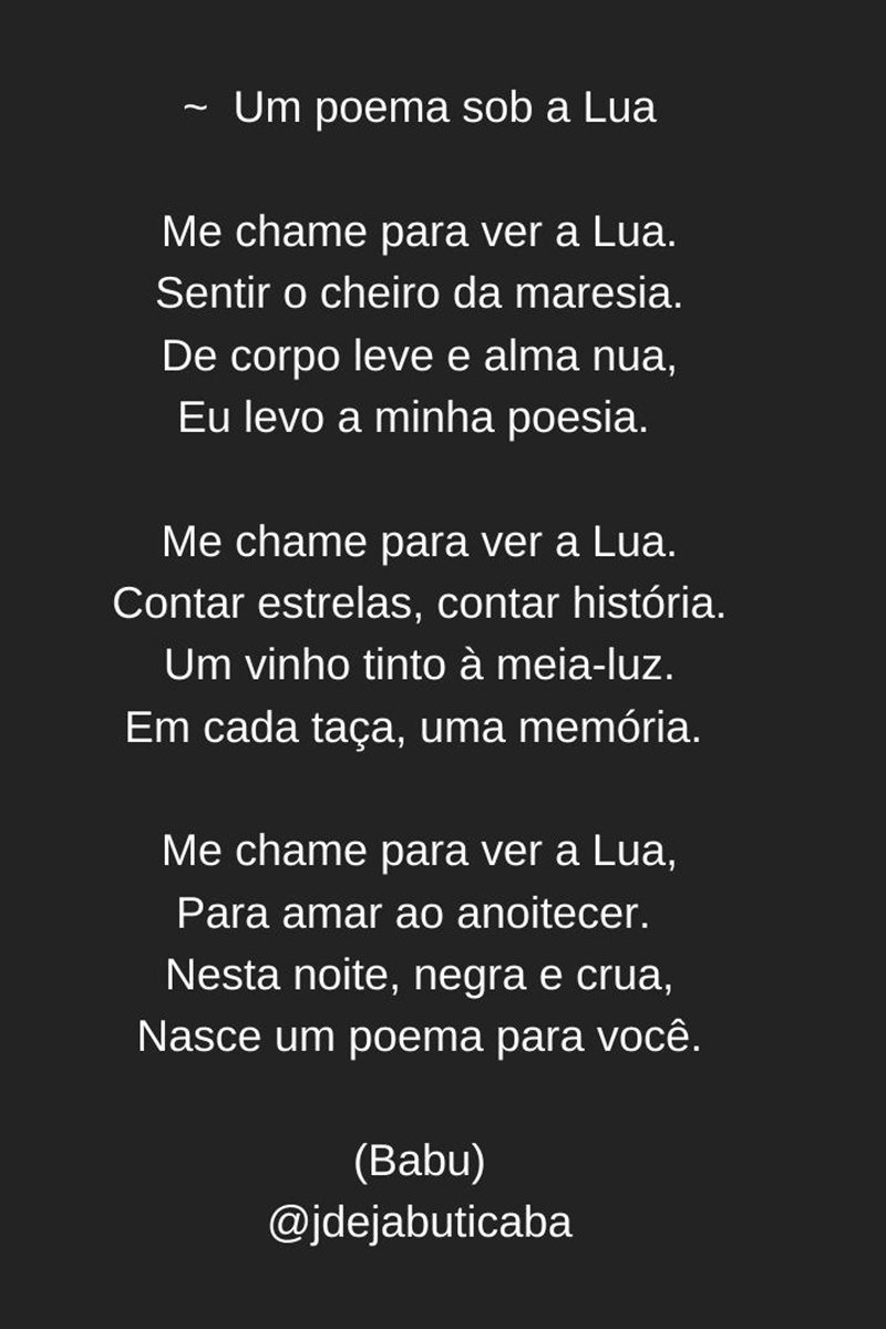 Poema de Babu Cunha