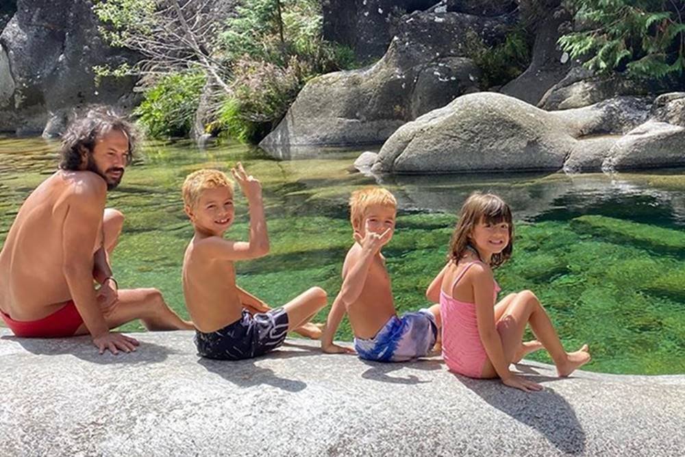 Luana Piovani com os filhos