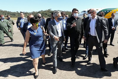 Presidente Jair Bolsonaro participa da Cerimônia de retomada do Alto Forno 1 da Usina de Ipatinga
