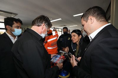 Presidente Jair Bolsonaro participa da Cerimônia de retomada do Alto Forno 1 da Usina de Ipatinga
