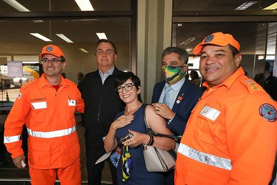 Presidente Jair Bolsonaro participa da Cerimônia de retomada do Alto Forno 1 da Usina de Ipatinga