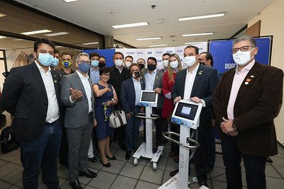 Presidente Jair Bolsonaro participa da Cerimônia de retomada do Alto Forno 1 da Usina de Ipatinga