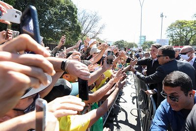 Presidente Jair Bolsonaro participa da Cerimônia de retomada do Alto Forno 1 da Usina de Ipatinga