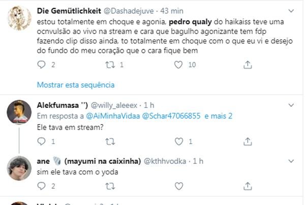 Internautas repercutem convulsão sofrida por Qualy no Twitter