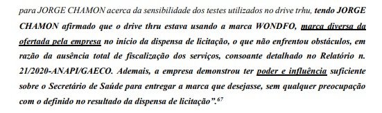 Trecho do processo da Operação Falso Negativo