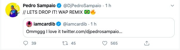 Cardi B Pedro Sampaio