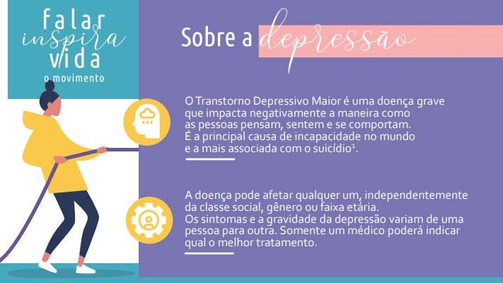Infográfico com dados sobre depressão