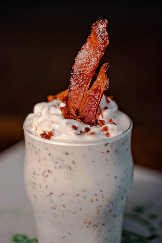 Milk shake com bacon