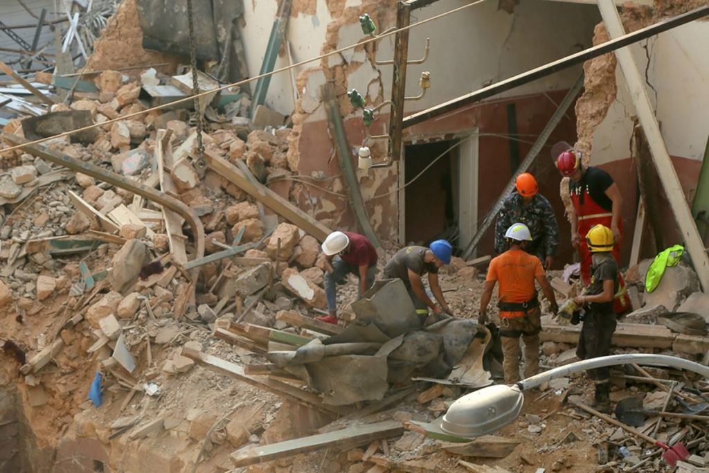 Rescue Crew Detect Person Under Collapsed Building In Beirut