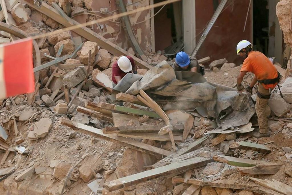 Rescue Crew Detect Person Under Collapsed Building In Beirut