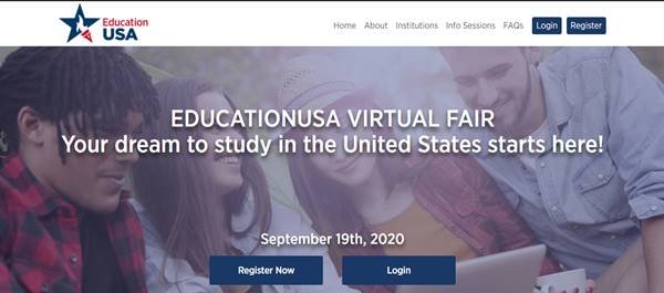 Site para evento on-line do EducationUSA