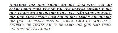 Trecho processo Falso Negativo