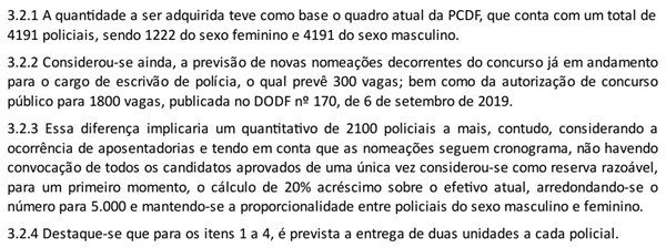 Extrato Edital Uniformes PCDF