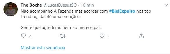 Web pede expulsão de Biel de A Fazenda