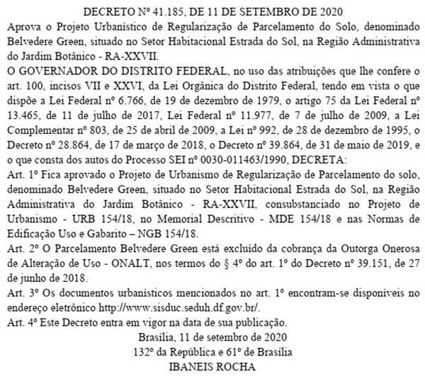 Decreto do Belvedere Green