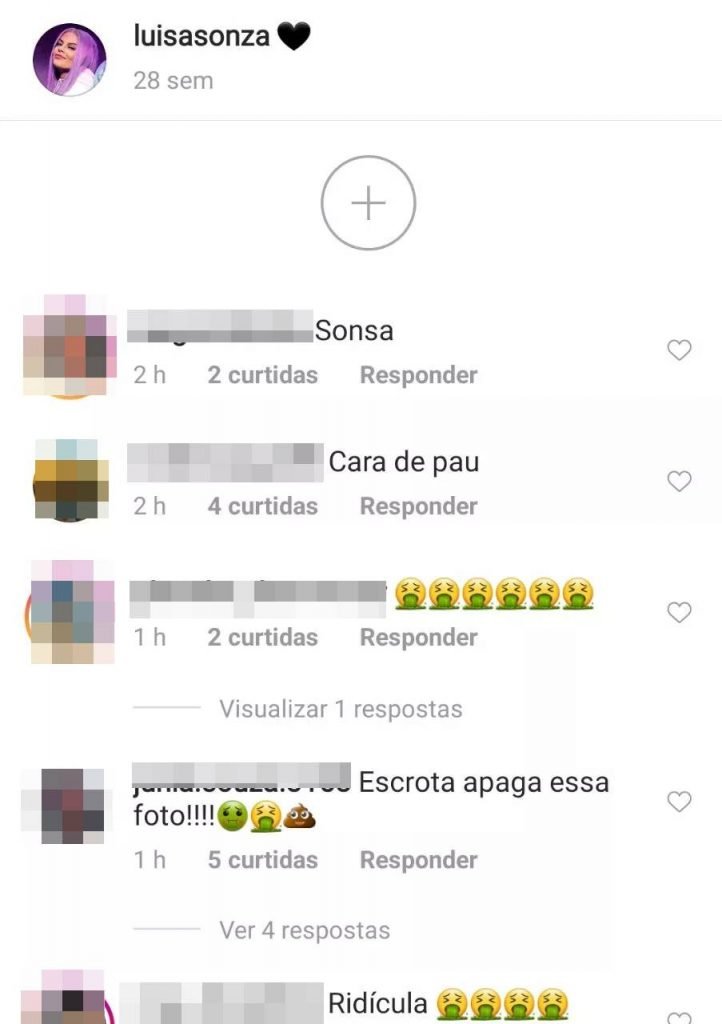 Ataques contra Luísa Sonza no Instagram