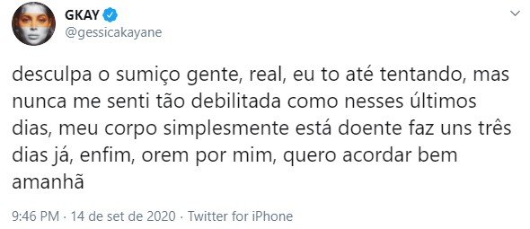 Tuíte de Gkay