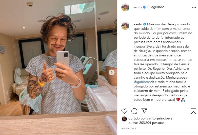 Saulo Poncio no hospital
