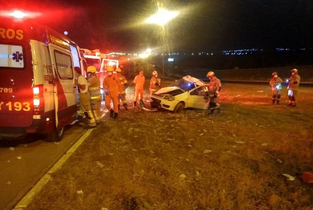 Acidente na BR-020, na entrada de Sobradinho