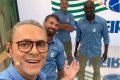 Equipe de esportes da Globo com Luis Roberto e PC Oliveira