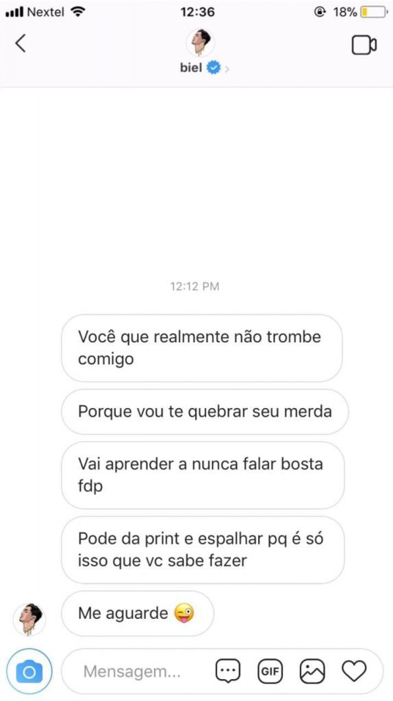 Conversa no Instagram