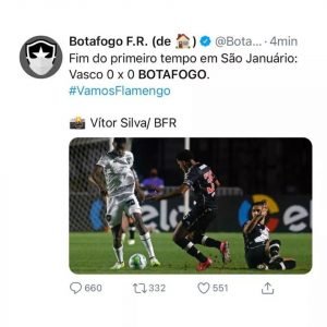 Mais um clássico entre Botafogo e Vasco - 1x0. Agora é Copa do Brasil - Fim  de Jogo