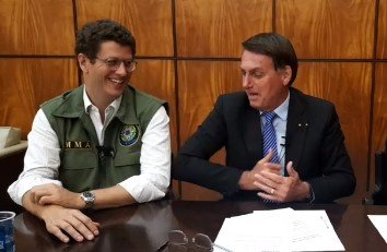 Bolsonaro e Ricardo Salles, ministro do Meio Ambiente na maior parte da gestão