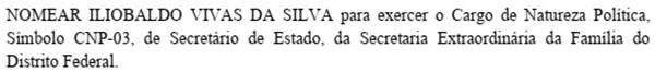 Nome do pastor Léo Vivas é publicado como comandante da nova pasta