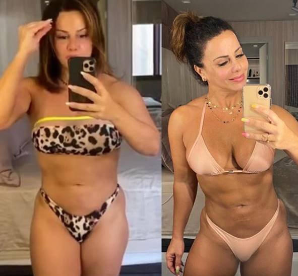 Viviane Araújo mostra antes e depois de detoz