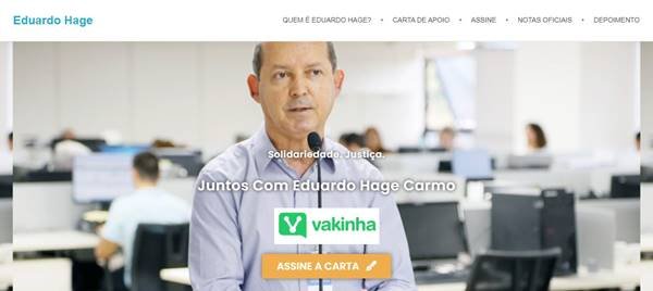 Site reúne informações sobre Eduardo Hage