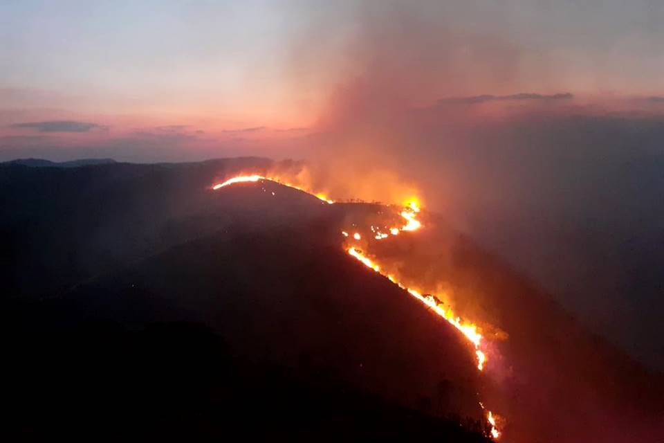 Incêndio na Chapada dos Veadeiros