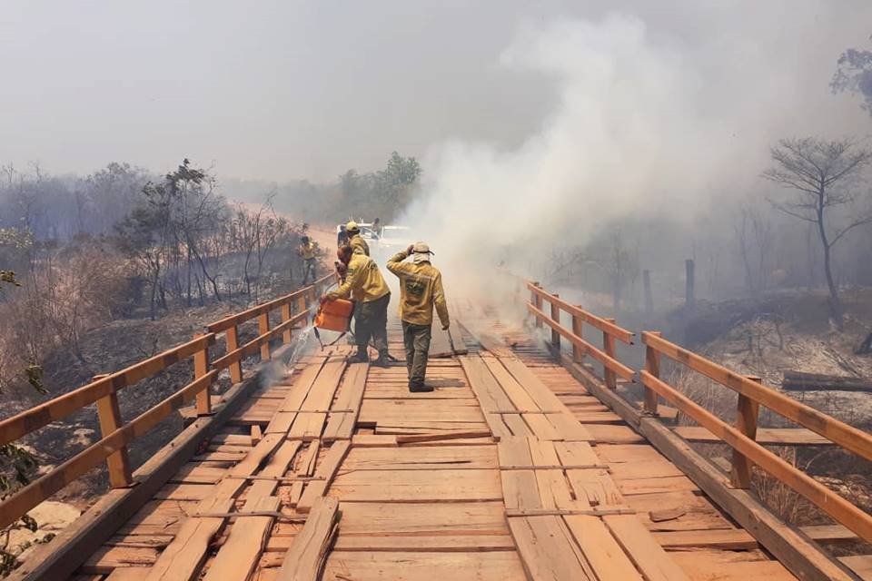 Incêndio na Chapada dos Veadeiros