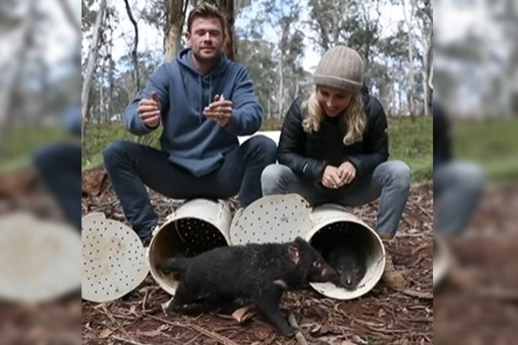Chris Hemsworth soltando demônios da Tasmânia