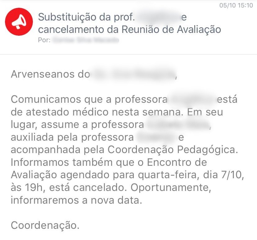 Comunicado colegio arvense