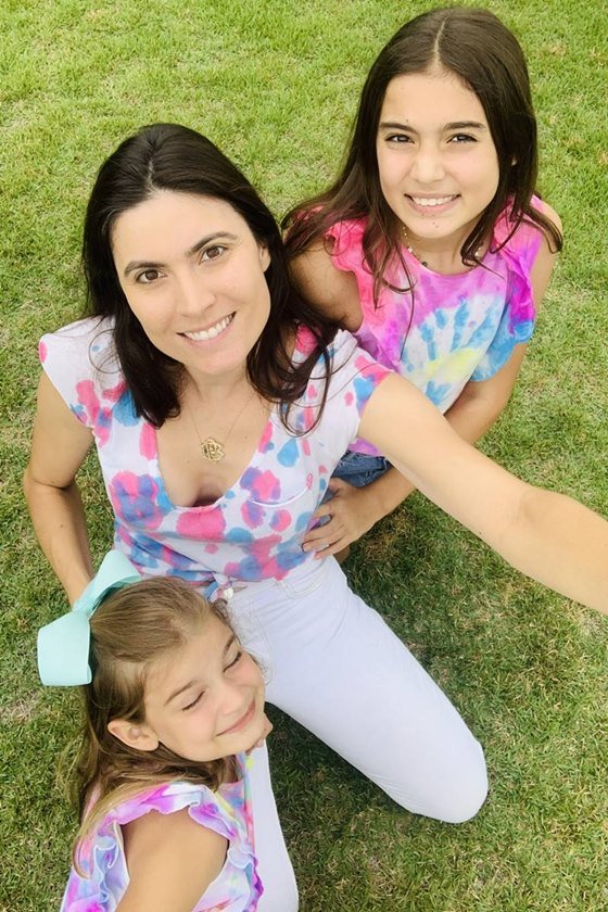 Patrícia Bontempo com Ana Beatriz e Maria Eduarda