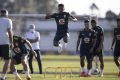 Rodrygo no treino da Seleção Brasileira
