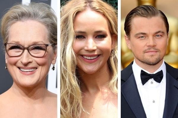 Meryl Streep, Jennifer Lawrence e Leonardo Di Caprio