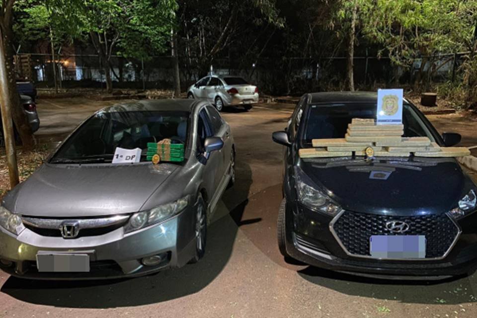 Drogas apreendidas que seriam vendidas a traficante na Asa Sul