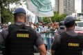 Torcida do Palmeiras em protesto