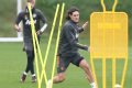 Cavani em treino do Manchester United