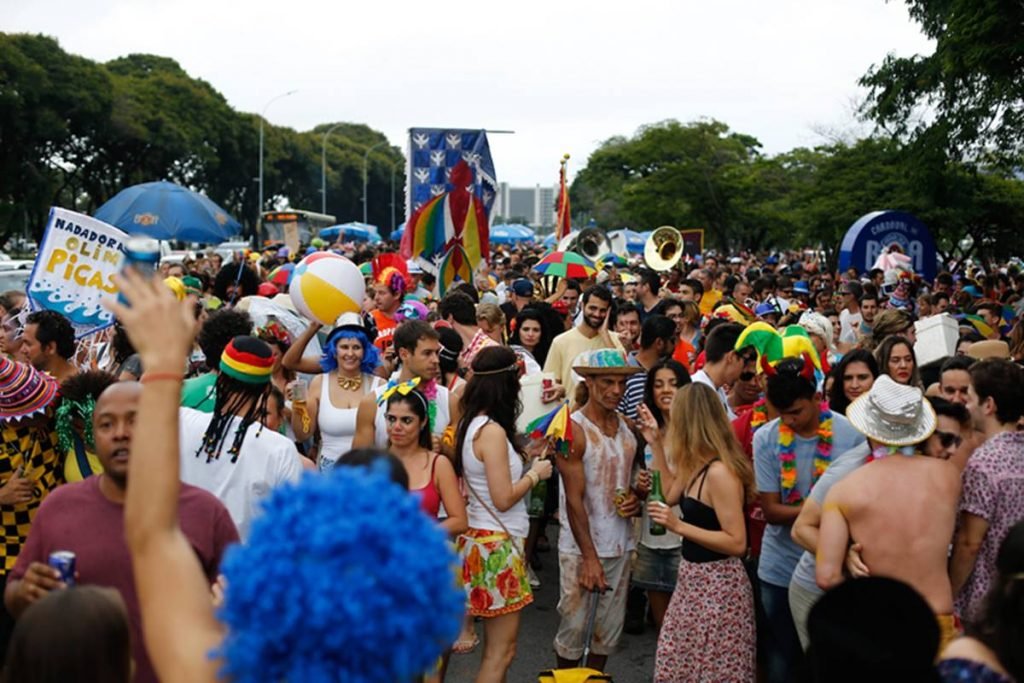 Pré-carnaval no bloco Suvaco da Asa, no Espaço Funarte, no Plano Piloto