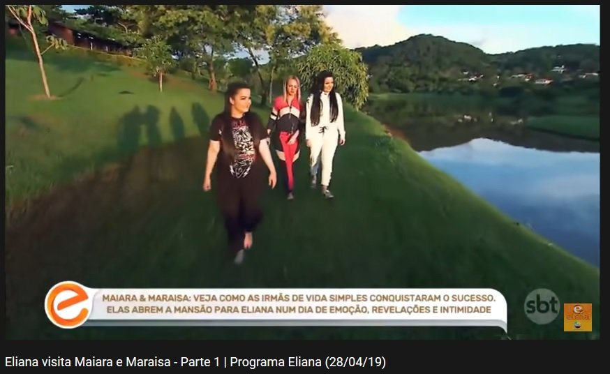 Eliana com Maiara e Maraísa