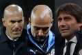 Zidane, Guardiola e Conte