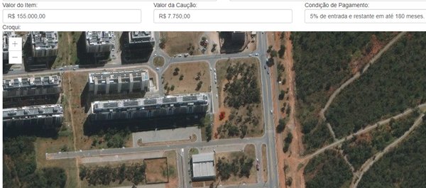 Lote banca d e jornal Leilão 12/2020 Terracap