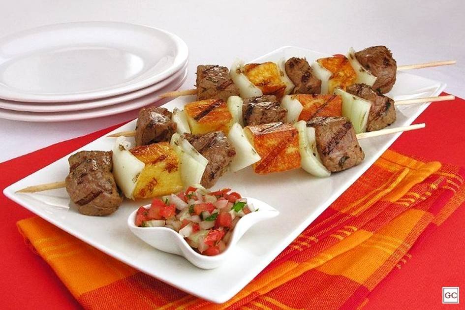 Receita de espetinho de carne