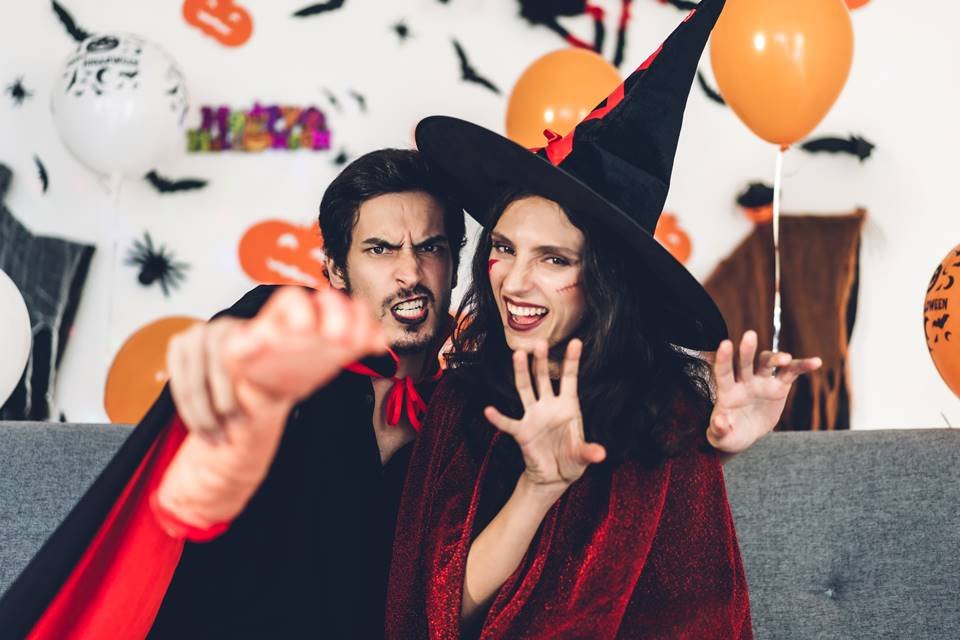 Fantasia de Halloween para casais – Fantasia de vampiro masculina
