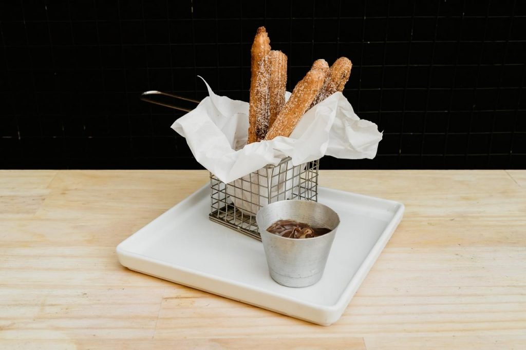 Churros com doce de leite