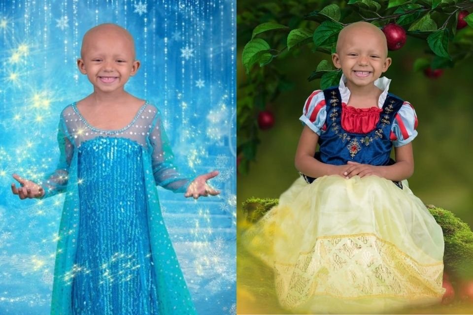 Menina que luta contra câncer mostra a beleza das princesas